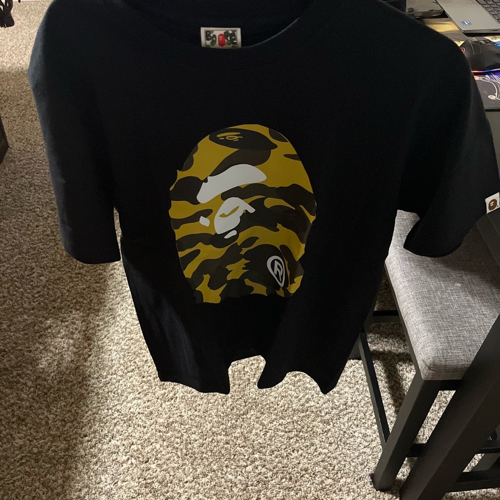 Bape Black and Yellow Short Sleeve Tee